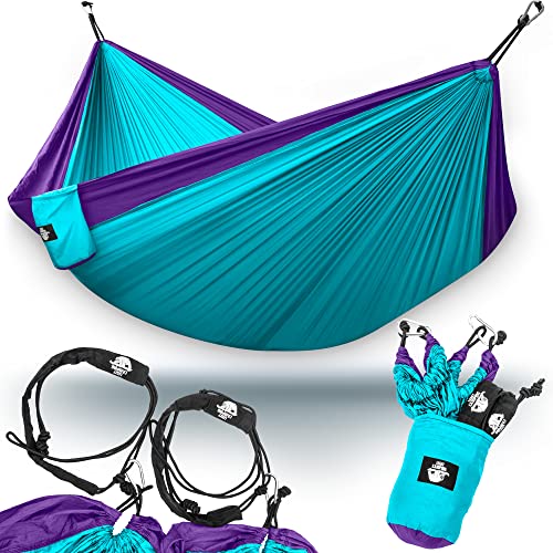 Legit Camping Double Hammock - 2 Person Portable Tree Hammock for Outdoor Travel - Heavy Duty