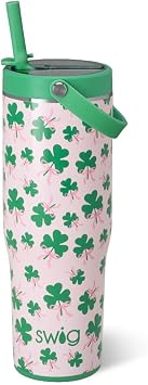 Swig Life 30oz Leakproof To-Go Tumbler with Handle, Clover Crush