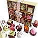bee SMART Jeu d'Imitation en Bois - Boîte à chocolats - Jeu de Nourriture pour Enfants, Ensemble de Jeu pour Enfants - Jouets en Bois Chocolats, Aliments en Bois Jouets de Cuisine pour Enfants