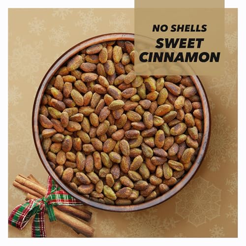 Image of Wonderful Pistachios No Shells, Sweet Cinnamon Flavored Nuts, 5.5 Ounce Resealable Bag, Protein Snacks, Gluten Free, Healthy Vegan Snacks (Pack of 4)