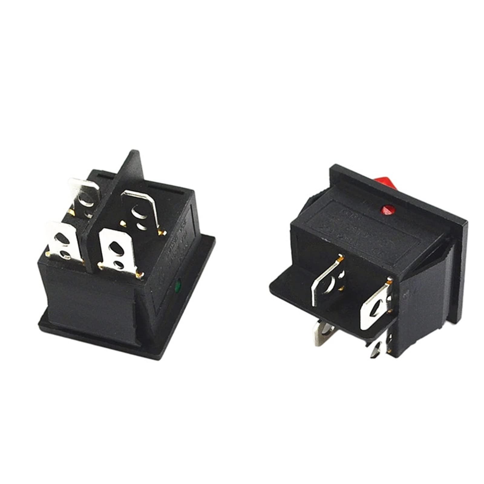 Interruttore a bilanciere a Scatto Interruttore di Alimentazione I/O 4 Pin con Luce 16A 250VAC 20A 125VAC KCD4 (Color : Red) (Color : Gelb)