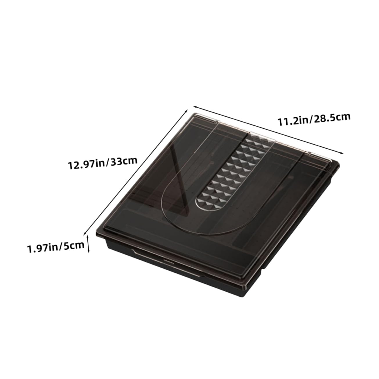 Contenedor de Cubiertos Dividido Negro de PP y Pet para Cocina