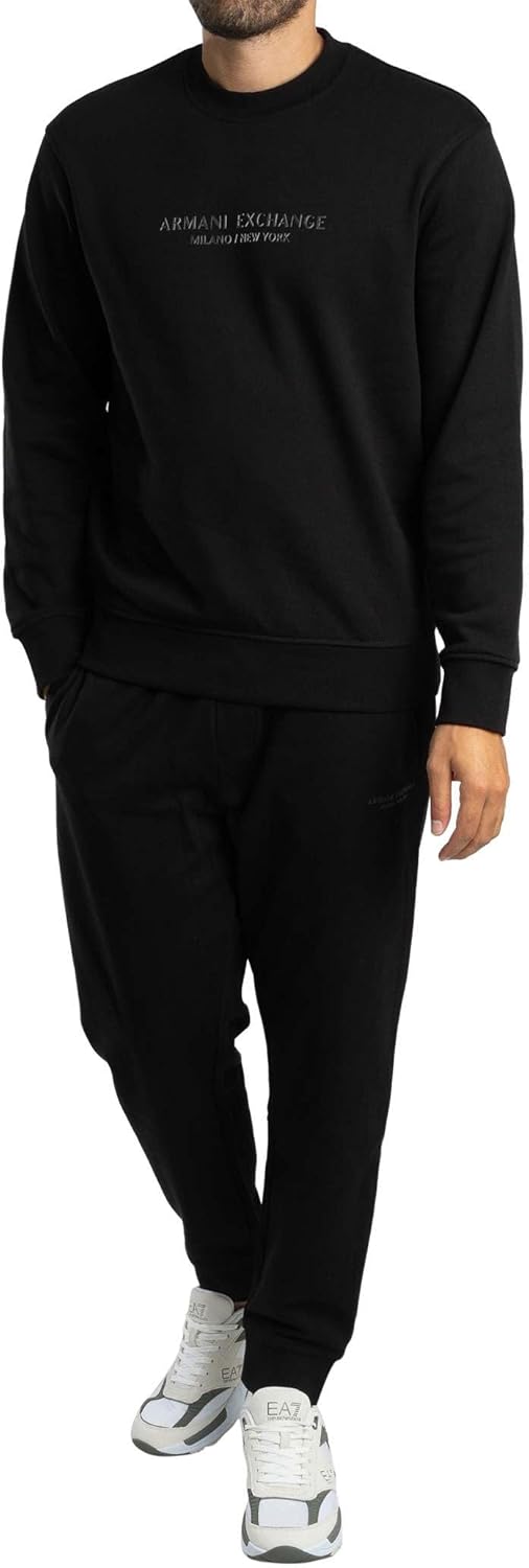 Armani Exchange Men's Milano New York Jogger Sweatpants, Black, Small - Image 6