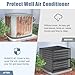 Air Conditioner Covers for Outside, Breathable Full Mesh With Waterproof Top Air Conditioner Cover for All Seasons, AC Unit Cover Protect from Cotttonwood Fluff, Leaves, Debris, 36x36x39 Inch-Black