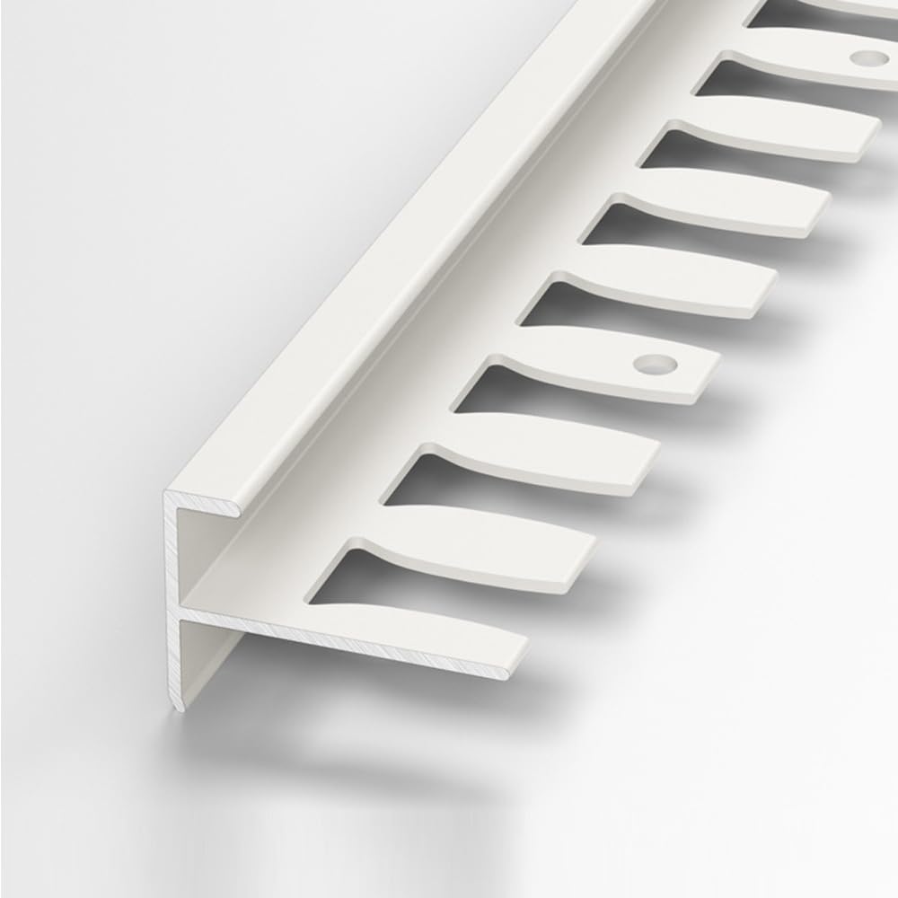Perfil flexible de metal F-Sd para baldosas laminadas y parquet de 90 cm (3 piezas), fácil instalación, ideal para renovación del hogar y seguro.