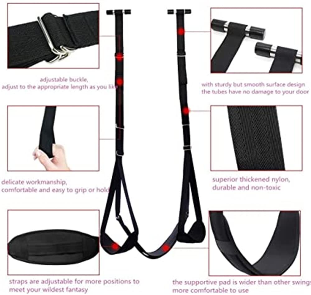 Harnais de yoga en nylon suspendu à la porte avec accessoires