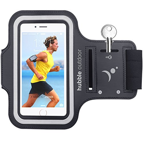 Hubble Sports iPhone 7S Armband for Running + Workout - Gift Box Included - Black