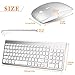 Lucloud Wireless Keyboard and Mouse Combo,Ultra Slim with Mute Whispe-Quiet Keys for Laptop Notebook Mac PC Computer Windows OS Android (LC-TZ22-2)