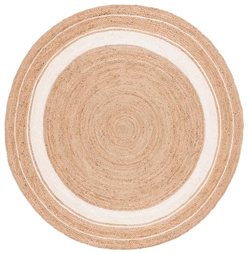 Tapete redondo 6 pies natural e ivory SAFAVIEH miniatura 2