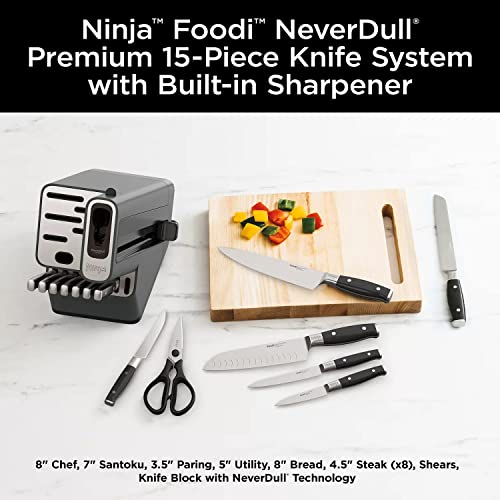 Ninja K32015A Foodi NeverDull Premium Knife System, 15 Piece Knife