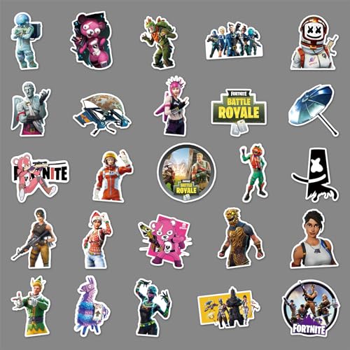 Fortnitte Game Stickers 50Pcs Sticker Packs for Skateboard Car Laptop Water Bottles Travel Stickers for Teens Adults …