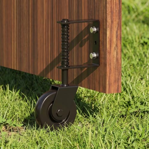4.3" Heavy Duty Gate Wheel 360° Rotation Gate Wheel with Spring Loaded Shock Absorption Gate Caster Gate Kit for Fence, Farm, Garden and Wooden Gate 150 Lbs Capacity (1Pack) by URDOGSL - Used condition - US$16.92