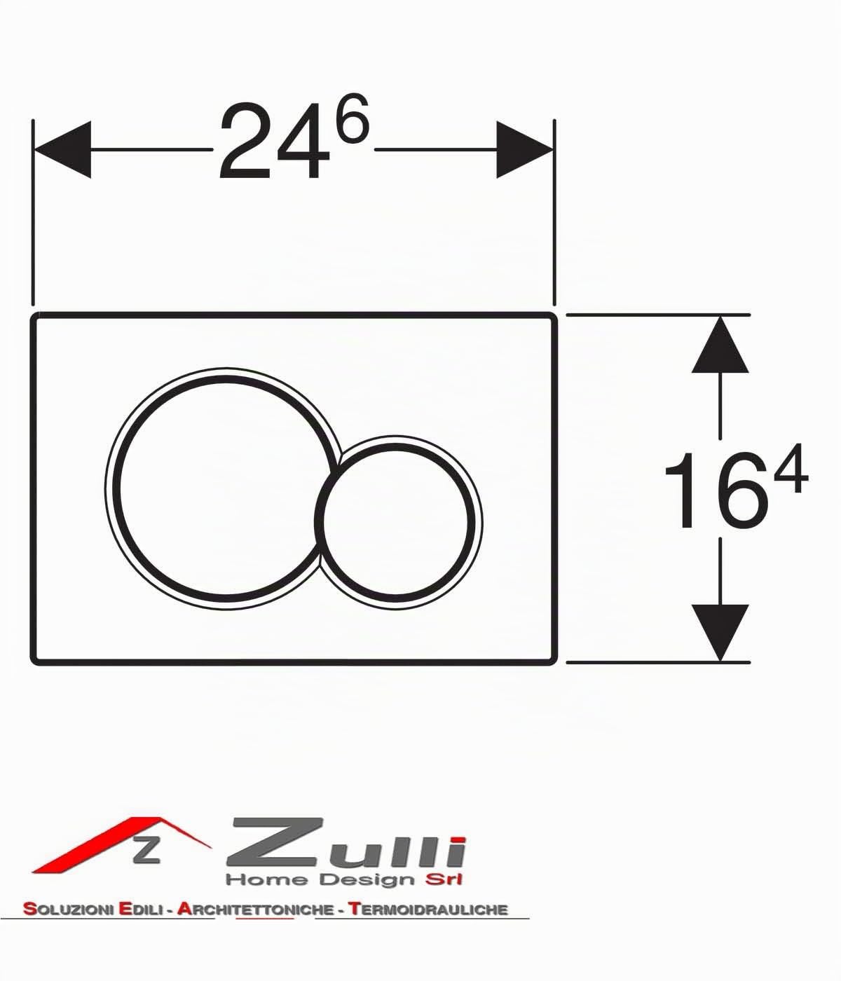 Geberit 115.770.46.5 Placca con 2 Pulsanti