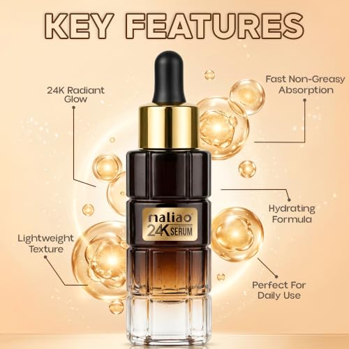 Image of Maliao 24K Glow Booster Serum | Hydrating & Brightening Face Serum | Smooths Fine Lines | Revitalizing Skin Care | For All Skin Types | 30ml