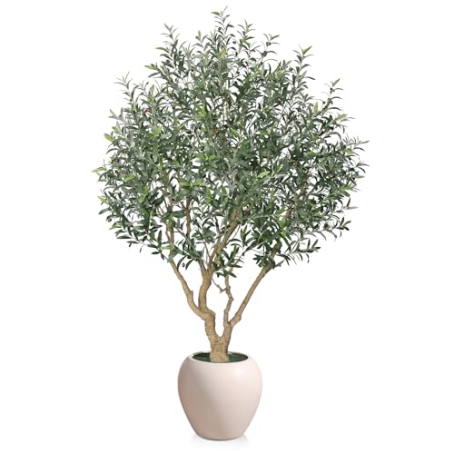 Verinatural 8ft Artificial Olive Tree with Planter