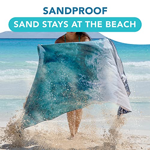 Youphoria Microfiber Quick Dry Beach Towel - Sand Free Beach Towel - Packable, Absorbent, Lightweight Travel Towel, Swimming, Pool, and Camping