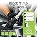 Inspire Black Nitrile Disposable Gloves | 4.5 Nitrile Safety Medical Exam Cooking Cleaning Disposable Black Gloves (Box Of 100, XL)