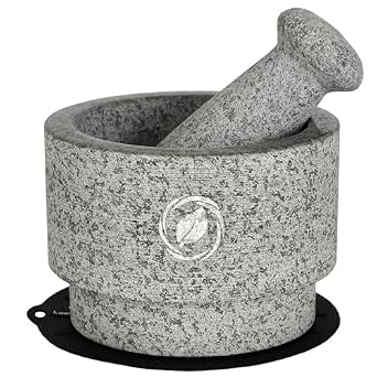 Laevo Granit Mortel och mortelstöt set