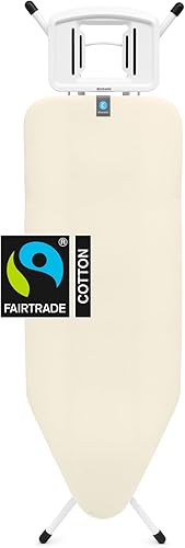 Miniatura 8 de Brabantia - Tabla de planchar B – Soporte para plancha de vapor sólido – Altura ajustable – Patas de goma antideslizantes – Funda 100% algodón de