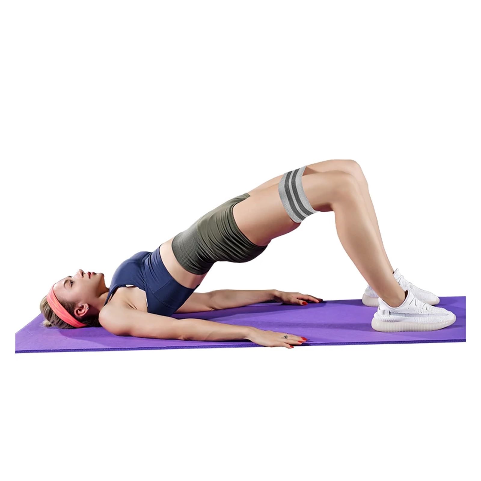 Bandes De Résistance Bandes de résistance en Tissu Bandes Butin Hanche d'entraînement élastiques Cuisse fessier Fitness Extensibles Cercle Squat Boucles équipement Gymnastique Yoga