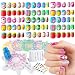 Girls Nail Studio Art Manicure Gift Colorful Fake Nails & Themes Stickers Set Kit for Kids Makeup & Art Party Supplier