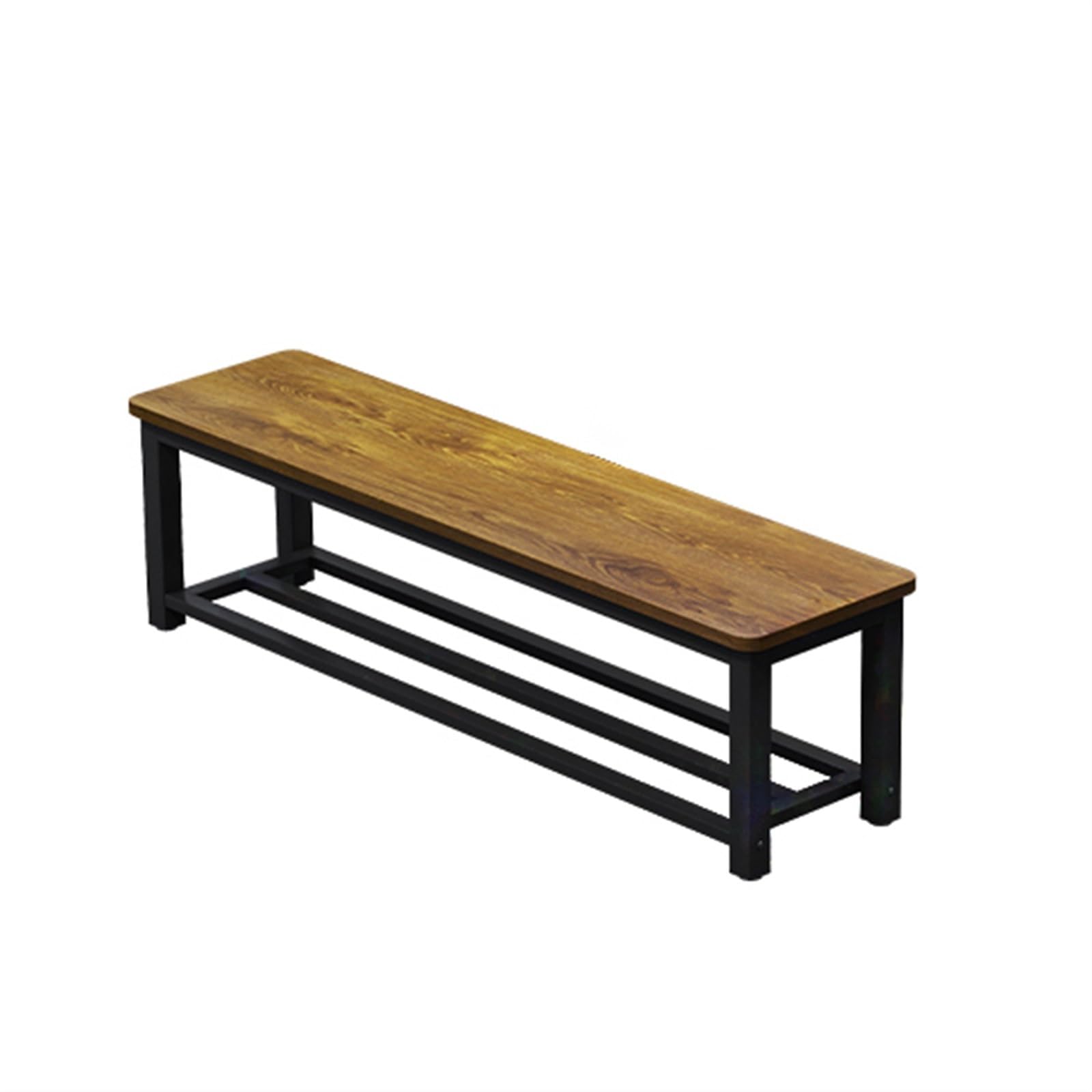 Bench Long Stool Wooden Bench Finish Chair, Front Porch Bench 2 Layer Change Shoe Bench Sofa Stool Bed End Stool Bathroom Gym Locker Room Restaurant Mall Rest ( Color : Black , Size : 120cm/47in )
