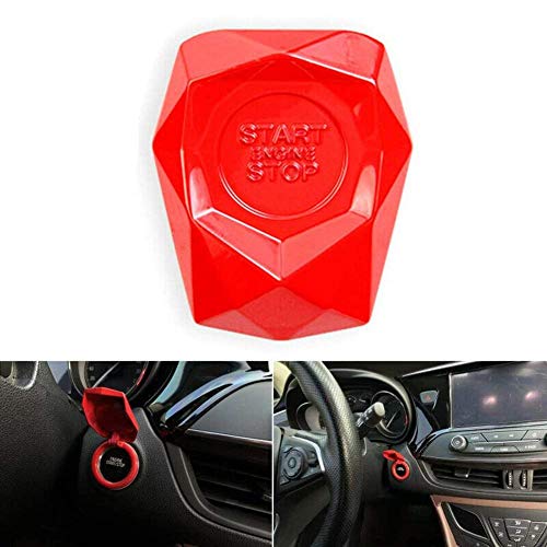 Rikey Cubierta del botón de Arranque del automóvil Universal Anti-Scratch Auto Engine Start Stop Switch Protector Cap Button Decoración Trim Sticker