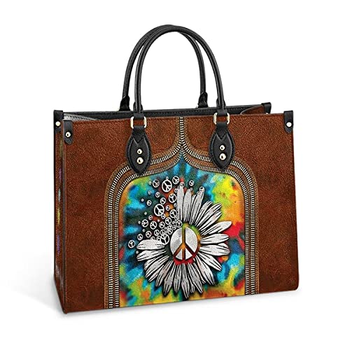 64HYDRO Hippie Soul Sunflower Women Handbag Shoulder Bag - Travel Work Leather Bag - ANQZ1410006Z