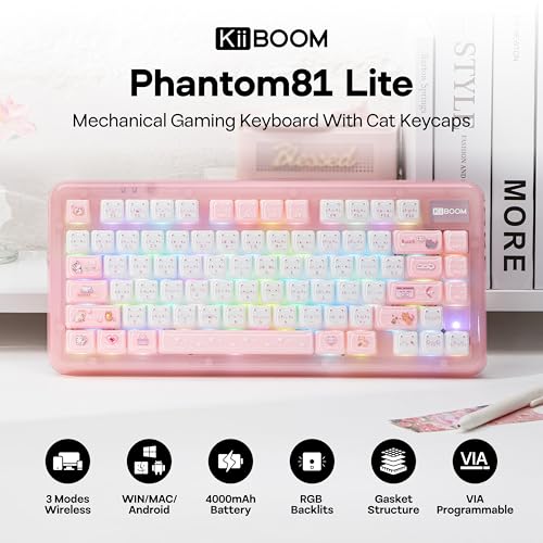 Image of KiiBoom Phantom81 Lite 75% Gasket Mechanical Keyboard, VIA Programmable