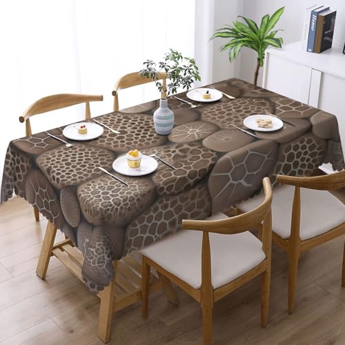 Nappe rectangulaire lavable pour table de ferme et repas en extérieur de 137x183cm
