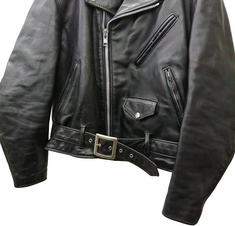 ショット SCHOTT 80s ダブルライダースジャケット38 約M ショット SCHOTT 80s ライダースジャケット ダブル レザー 黒 ブラック