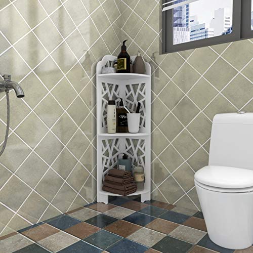 Corner Shower Caddy Standing Rustproof 3 Tier Shower Organizer Stand Floor Standing Corner Shower Caddy Shelves Organizer Large