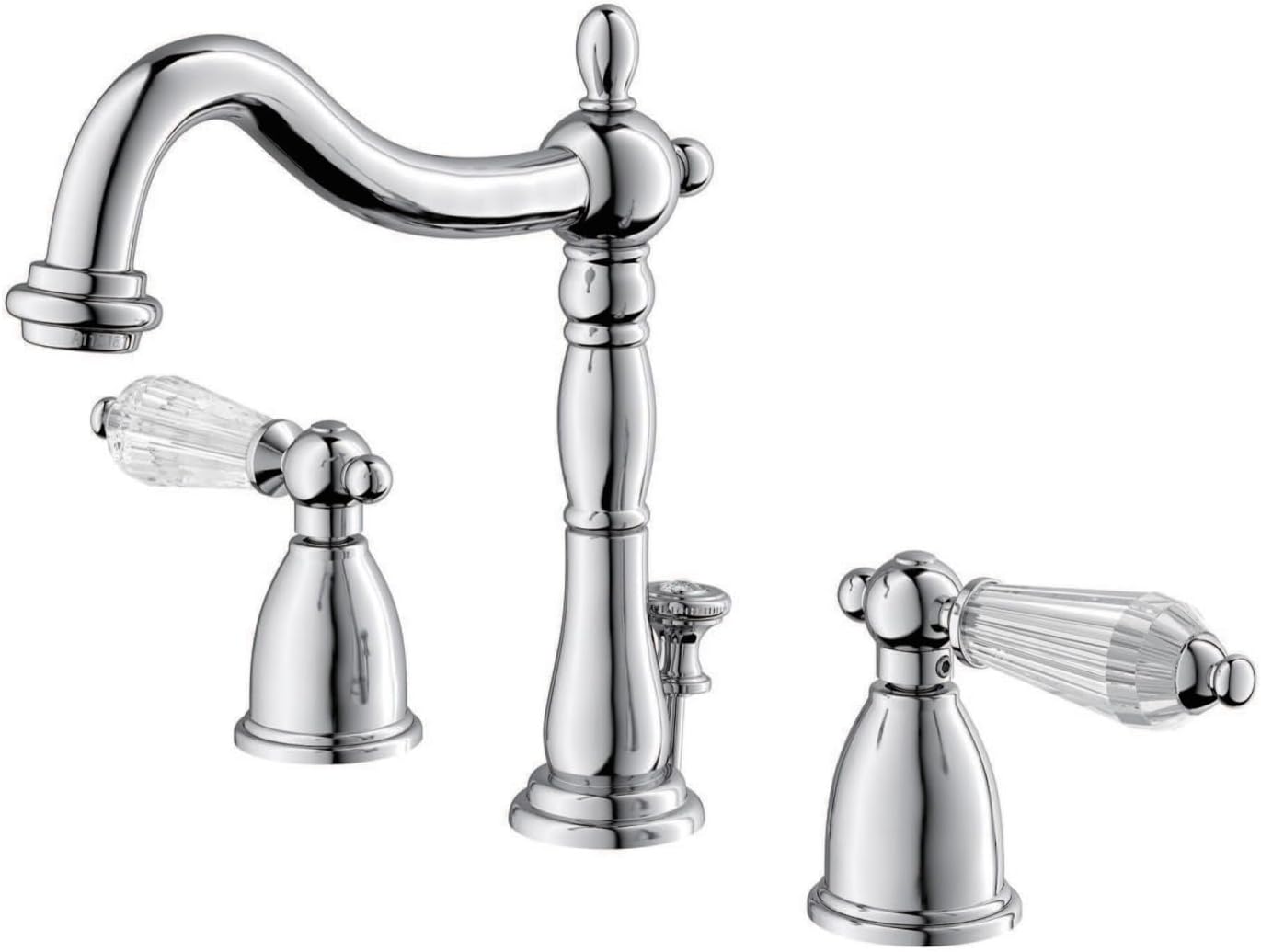 Kingston Brass KB1971WLL Widespread Lavatory Faucet with Retail Pop-Up, 6-1/2" in Spout Reach, Chrome