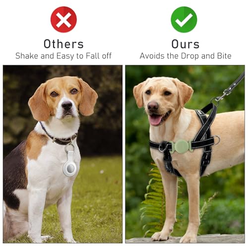 Image of Tobfit Case for Dog Cat Collar, Waterproof Apple Air Tag Protective Holder GPS Tracking Finder for Pet, Silicone Case for Dog Collar Cat Loop Holder Pet Accessories,1 Pack