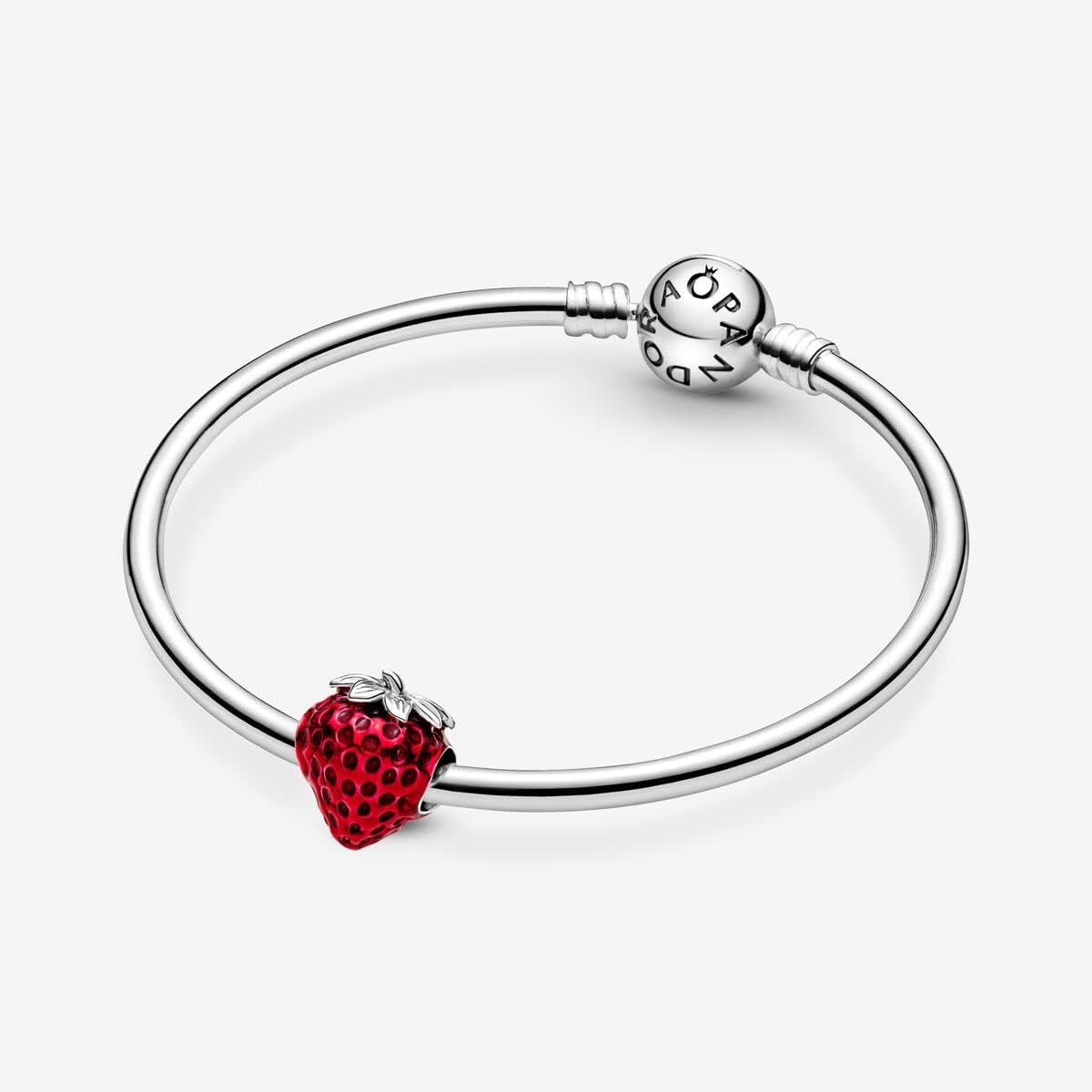 PANDORA Seeded Strawberry Fruit Charm Bracelet Charm Moments Bracelets - Stunning Women's Jewelry - Gift for Women - Made with Sterling Silver & Enamel, No Gift Box