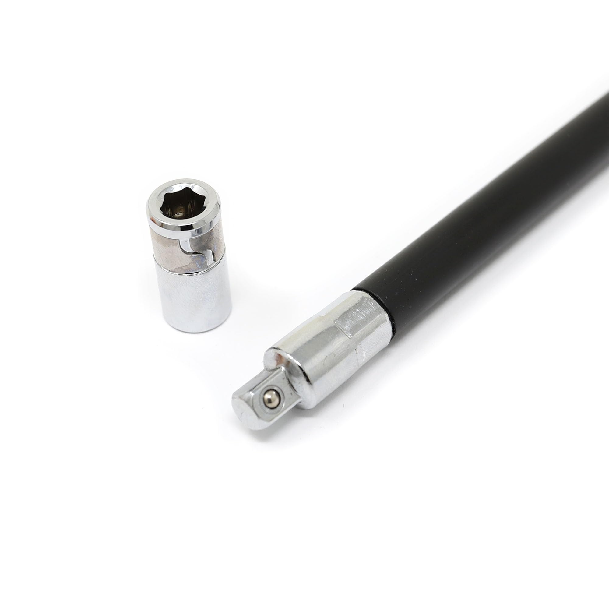 CTA Tools 8851 - Destornillador flexible extra largo con adaptador hexagonal de 1/4 pulgadas cuadradas x 1/4 pulgadas, extensión de broca flexible para áreas estrechas, extensión de destornillador