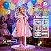 Kids Rechargeable Karaoke Machine Toys with Adjustable Stand, 3-5 4-6 7 8 Year Old GirlsWireless Microphone Gifts, Bluetooth Speaker with 2 Mic Toddler Birthday Gift for Girl Ages 3-8