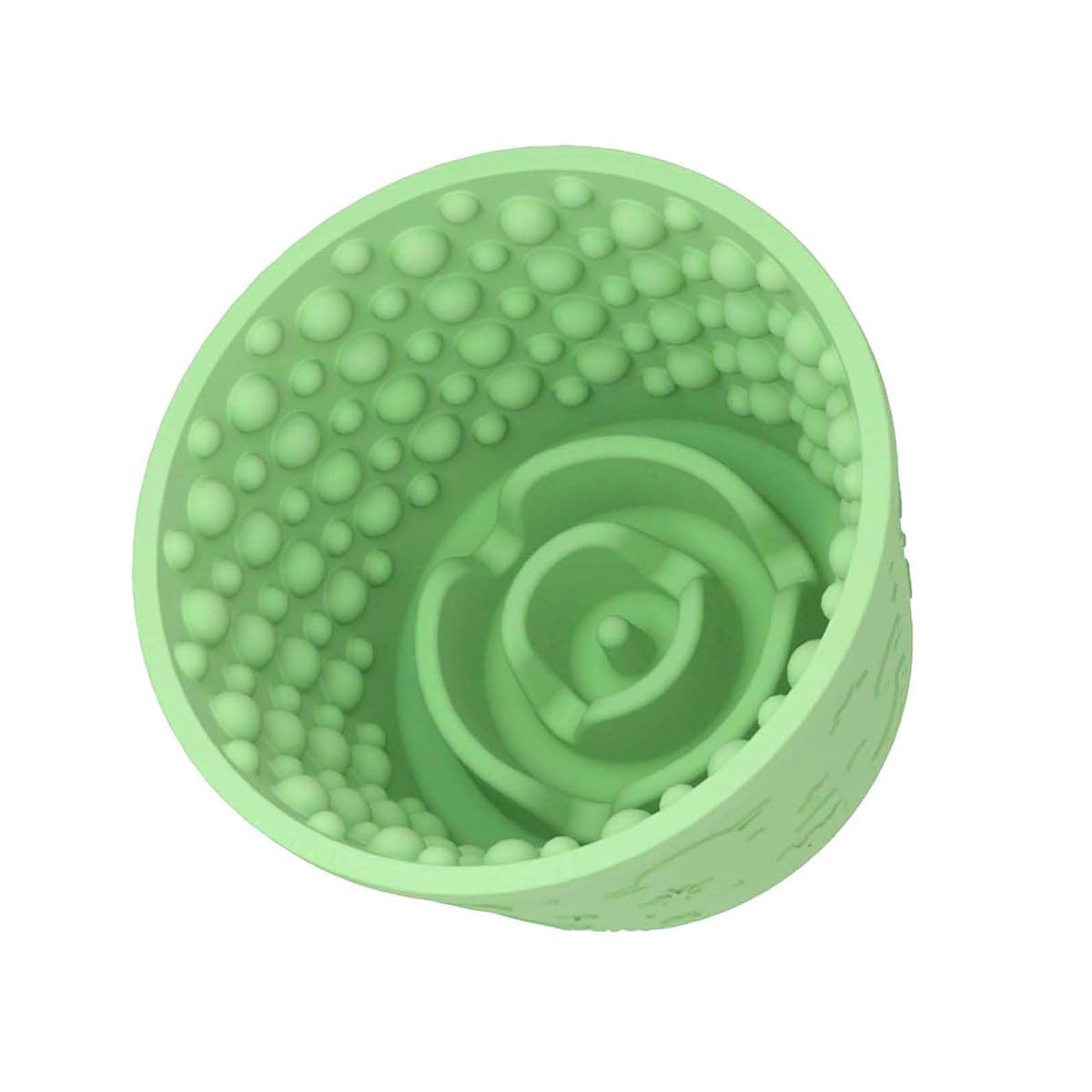 Silicone Dog Bowl, Licking Treat Dispenser for Anxiety Relief and Slow Feed Training, Anti-Slip Dog Feeder Lick Bowl for Small Medium Large Dogs (Green)