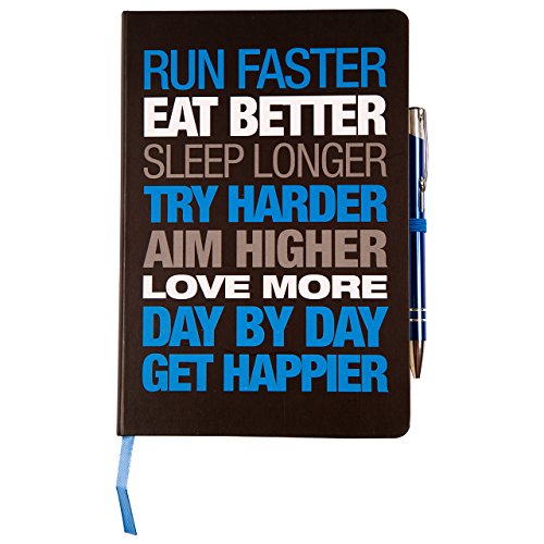 Motivation ordinateur portable - Couverture rigide A5 a5 noir/bleu Cover