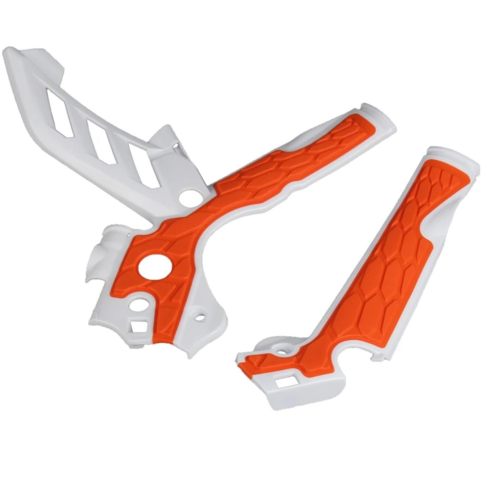 Adatto per K&TM 125-500 SX125/150 XC-F 2011-15 EXC-F Six Days 2012-16 Set di protezioni per telaio moto protezione forcella(Orange White)