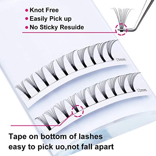Premade Lash Fans 15-20mm Mixed Tray Premade Fans Eyelash Extensions Russian Black Pre Fanned Volume Lash Extensions Supplies (10D-0.07-D, 15-20mm Mix) - 2
