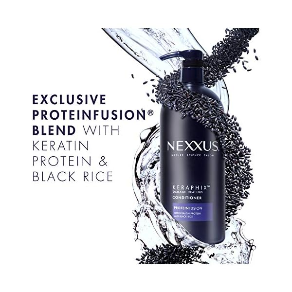Nexxus Keraphix ProteinFusion Conditioner with Keratin Protein and Black Rice for Damaged Hair 33.8 oz