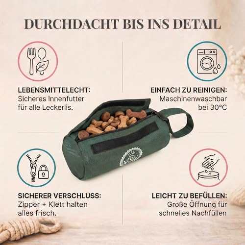 HUND IST KÖNIG Futterdummy für Hunde - Apportierbeutel für Hunde/Futterbeutel Hundetraining klein - Für alle Hunderassen - Perfekt für Dummy Hundetraining + Trainings-eBook, Futterbeutel-Hund