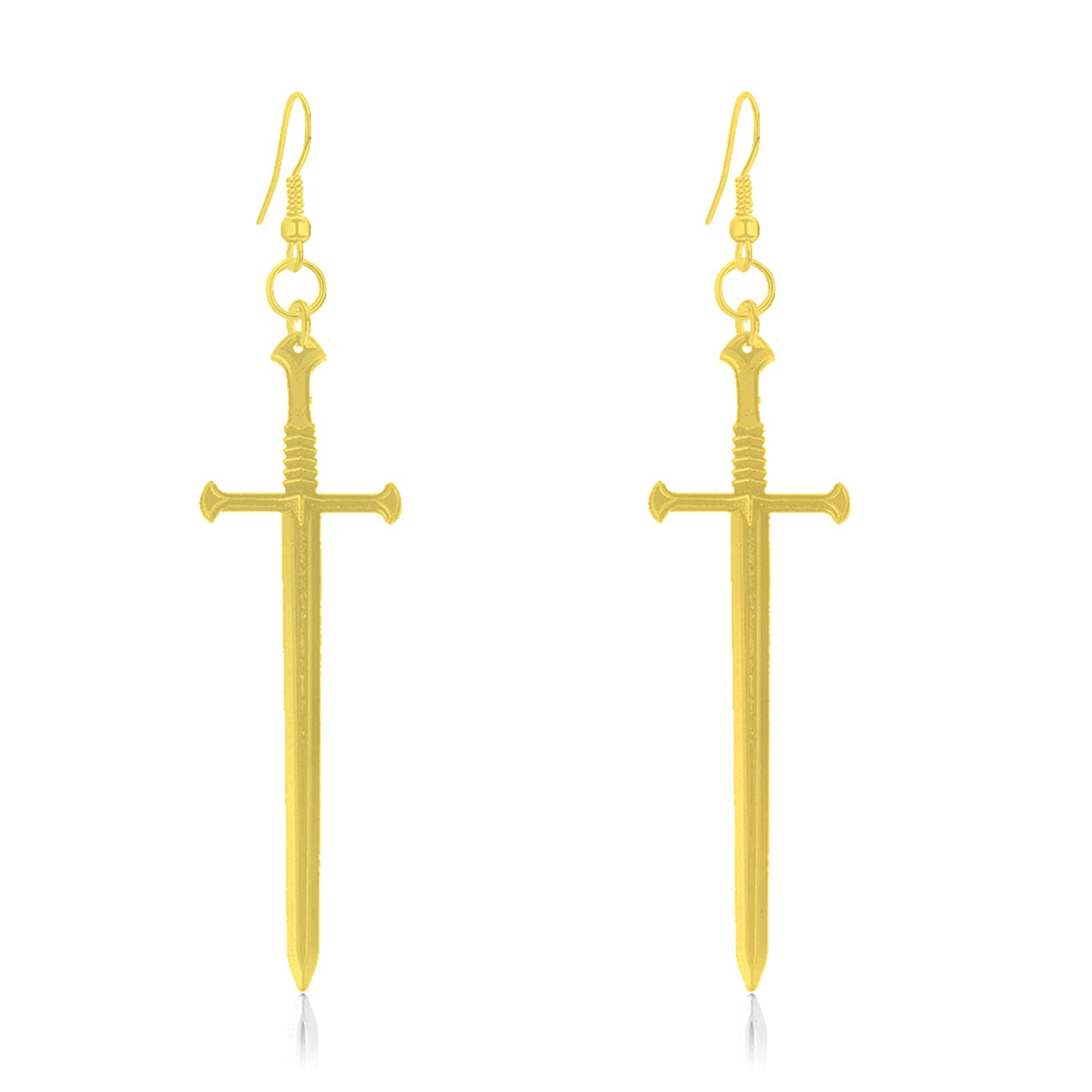 WUWEIJIAJIAUnique Retro Gothic Long Sword Hook Earrings Vintage Silver Punk Style Knife Dangle Drop Earrings for Women Girls Trendy Men Statement Jewelry Gifts