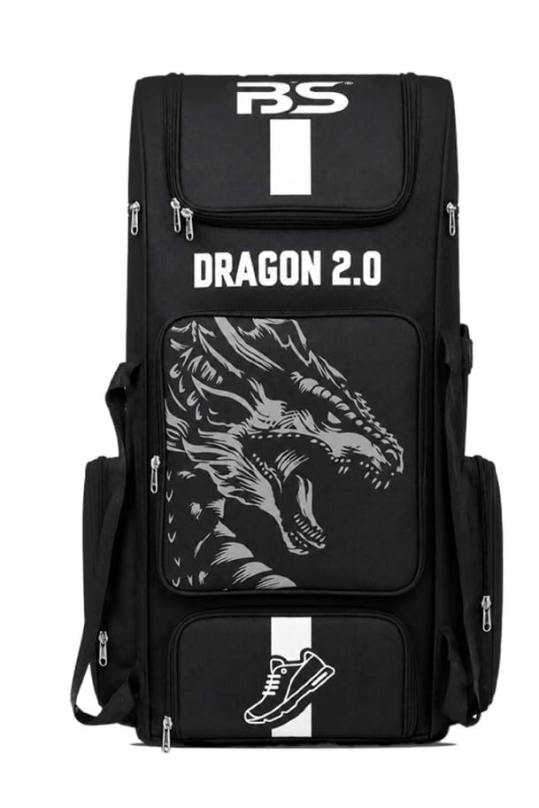 BARKHA BS Dragon 2.0 Duffle Cricket Bag with Wheel and 4 Bat Sleeve and Shoe Compartment (Color May Vary)-picture-21