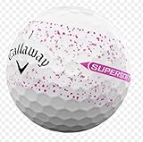 LostGolfBalls - Supersoft Splatter 360 Pink Golf Balls for Callaway, Mint Quality, Highly Visable, 12 Golf Balls