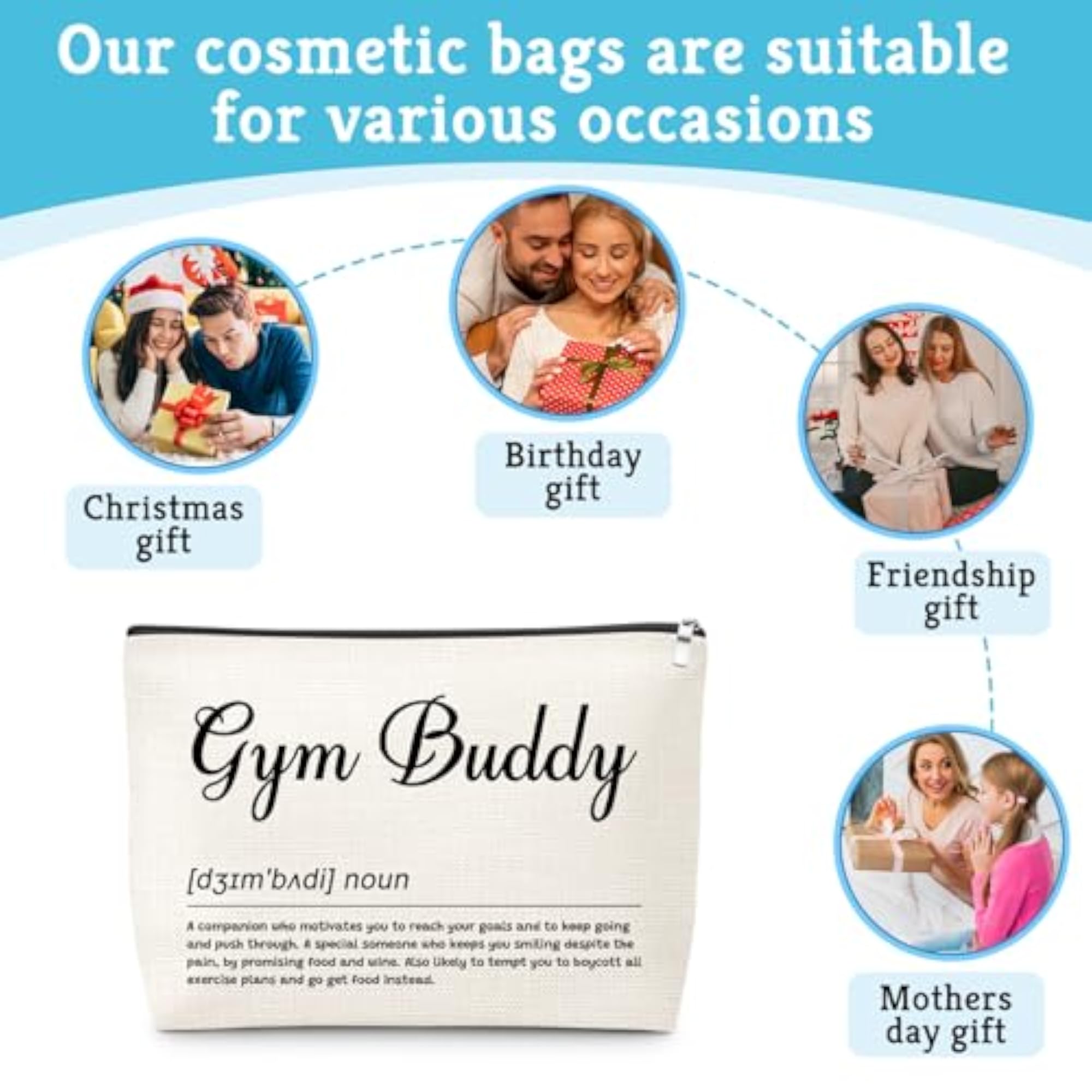 Fitness Lover Gift Makeup Bag, Gym Partner
