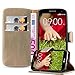 Cadorabo Hu00fclle kompatibel mit LG G2 MINI aus Premium Kunst Leder Flip Klappbare Stou00dffeste Magnetische [Standfunktion] [Kartenfu00e4chern] Cover Hu00fclle fu00fcr LG G2 MINI Tasche in Braun