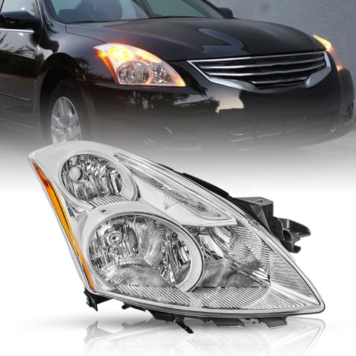 TUSDAR Halogen Headlight Assembly Compatible with 2010-2012 Nissan Altima 4-Door Sedan OE Style Headlamp Passenger Right Side RH