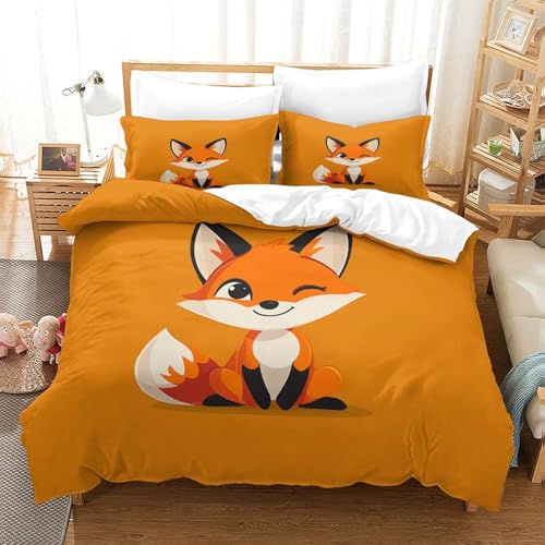 Housse de couette 220x240 caneton imprimé 3D microfibre douce